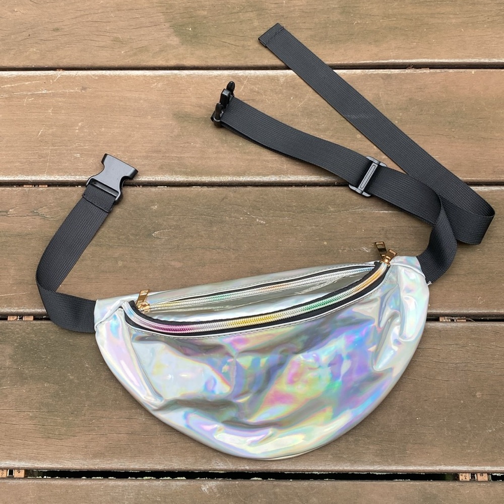 Holographic Fanny Pack Y2K Festival Concert Party